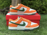 Authentic Nike Dunk Low Safety Orange/Green-White