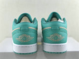 Authentic Air Jordan 1 Low Sanddrift/Sail-Washed Teal
