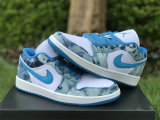 Authentic Air Jordan 1 Low “Washed Denim”
