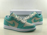 Authentic Air Jordan 1 Low Sanddrift/Sail-Washed Teal