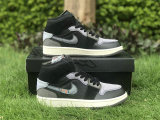 Authentic Air Jordan 1 Mid Craft “Inside Out” Black