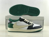 Authentic Travis Scott x Air Jordan 1 Low OG White/Black/Green