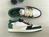 Authentic Travis Scott x Air Jordan 1 Low OG White/Black/Green
