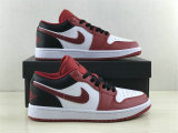 Authentic Air Jordan 1 Low White/Black/Gym Red