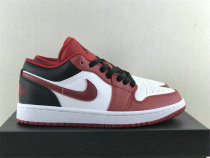 Authentic Air Jordan 1 Low GS White/Black/Gym Red