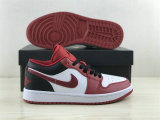 Authentic Air Jordan 1 Low White/Black/Gym Red