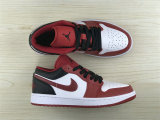 Authentic Air Jordan 1 Low White/Black/Gym Red