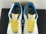 Authentic Nike Air Force 1'07 Blue/Yellow/White