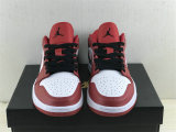 Authentic Air Jordan 1 Low White/Black/Gym Red