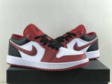 Authentic Air Jordan 1 Low White/Black/Gym Red