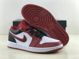 Authentic Air Jordan 1 Low White/Black/Gym Red