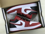 Authentic Air Jordan 1 Low White/Black/Gym Red