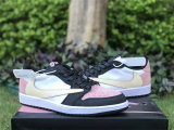 Authentic Travis Scott x Air Jordan 1 Low OG Pink/Black