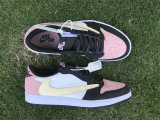 Authentic Travis Scott x Air Jordan 1 Low OG Pink/Black