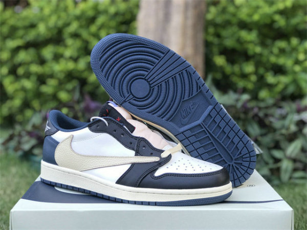 Authentic Travis Scott x Air Jordan 1 Low OG Blue/Black/White