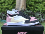 Authentic Travis Scott x Air Jordan 1 Low OG Pink/Black