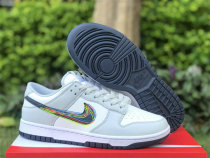Authentic Nike Dunk Low White/Grey (3D-Styled Swooshes)