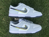 Authentic Nike Dunk Low White/Grey (3D-Styled Swooshes)