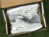 Authentic Air Jordan 1 Low OG White/Silver