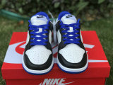 Authentic Nike Dunk Low White/Black/Game Royal