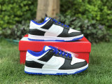 Authentic Nike Dunk Low White/Black/Game Royal