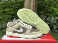 Authentic Nike Dunk Low White/Olive Green