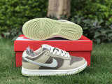 Authentic Nike Dunk Low White/Olive Green