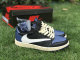 Authentic Travis Scott x Air Jordan 1 Low OG Black/White/Royal Blue