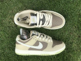 Authentic Nike Dunk Low White/Olive Green