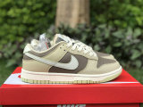 Authentic Nike Dunk Low White/Olive Green
