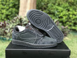 Authentic Travis Scott x Air Jordan 1 Low Black/Phantom
