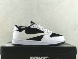 Authentic Travis Scott x Air Jordan 1 Low GS Black/White