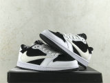 Authentic Travis Scott x Air Jordan 1 Low GS Black/White