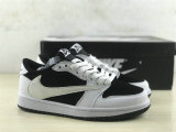 Authentic Travis Scott x Air Jordan 1 Low GS Black/White