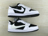 Authentic Travis Scott x Air Jordan 1 Low GS Black/White