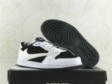 Authentic Travis Scott x Air Jordan 1 Low GS Black/White