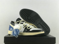 Authentic Air Jordan 1 Low GS Black/White/Blue