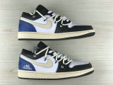 Authentic Air Jordan 1 Low GS Black/White/Blue