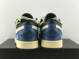 Authentic Air Jordan 1 Low GS Black/White/Blue