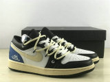 Authentic Air Jordan 1 Low GS Black/White/Blue
