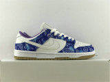 Authentic Nike SB Dunk Low Prm QS White/Blue/Purple