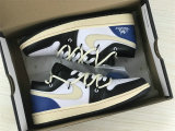 Authentic Air Jordan 1 Low GS Black/White/Blue