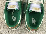 Authentic Nike Dunk Low Green/Metallic Gold/Sail