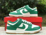 Authentic Nike Dunk Low Green/Metallic Gold/Sail