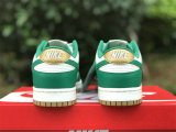 Authentic Nike Dunk Low Green/Metallic Gold/Sail