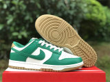 Authentic Nike Dunk Low Green/Metallic Gold/Sail