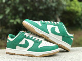 Authentic Nike Dunk Low Green/Metallic Gold/Sail