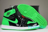 Authentic Air Jordan 1 High OG Black/Green/White