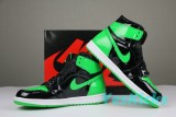 Authentic Air Jordan 1 High OG Black/Green/White