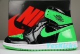 Authentic Air Jordan 1 High OG Black/Green/White
